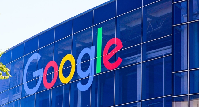 Mountain View, CA/USA - May 21, 2018: Exterior view of a Googleplex building, the corporate headquarters complex of Google and its parent company Alphabet Inc.