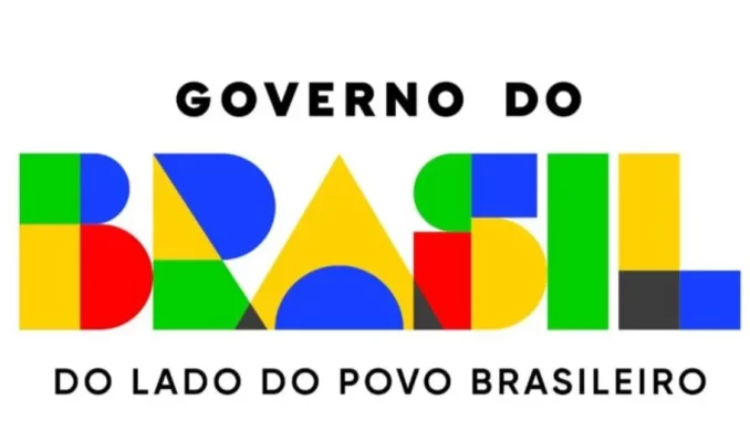 Governo lança novo logo e slogan "Do lado do povo brasileiro" com cores vibrantes representando o Brasil.