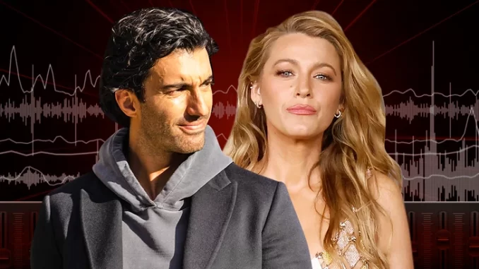 blake-lively-responde-justin-baldoni-acao-milionaria (1) Blake Lively responde a Justin Baldoni com uma nova ação milionária, destacando-se no cenário de celebridades com um fundo de ondas de som e efeitos visuais.