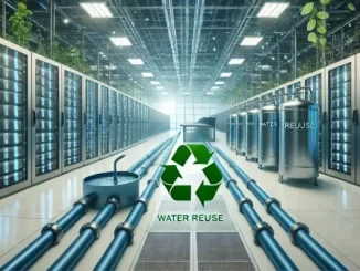 Centro de processamento de dados no Porto do Pecém no Ceará com sistema de água de reúso em funcionamento, promovendo sustentabilidade e economia de recursos hídricos.