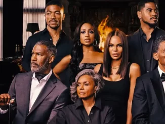 Elenco da série 'Beauty in Black' avalia renovação para a 3ª temporada pela Netflix, com atores de destaque em cenário elegante e dramático.