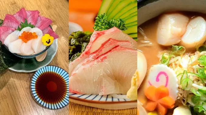 festa-taste-of-japan-130-anos-brasil-japao Diversos pratos típicos da Festa Taste of Japan comemorando 130 anos Brasil-Japão, com sushis, sashimis e ingredientes tradicionais, durante evento em três capitais.