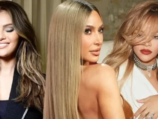 Celebridades com mudança de cor no cabelo que impulsionou a carreira delas, mostrando diferentes estilos e tons de cabelo em um ensaio de moda.