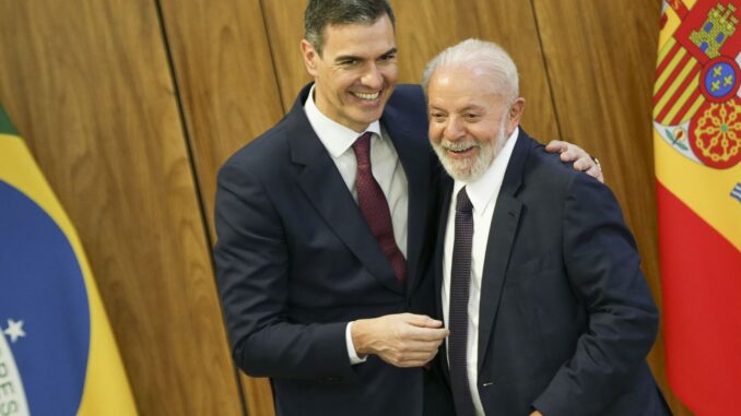Imagem destacada - Lula discute acordo Mercosul-UE com Sánchez e crise no Oriente