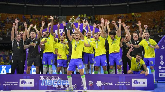 Imagem destacada - Brasil supera Polônia e vence a Copa das Nações de Futsal