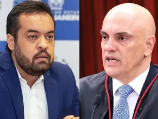 Imagem de Moraes e Castro durante reunião sobre megaoperação que resultou em 121 mortes no Rio de Janeiro.