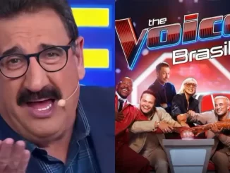 Reação de Ratinho ao saber que o SBT mudou sua grade de programação para abrir espaço para o The Voice Brasil, causando irritação e surpresa no apresentador.