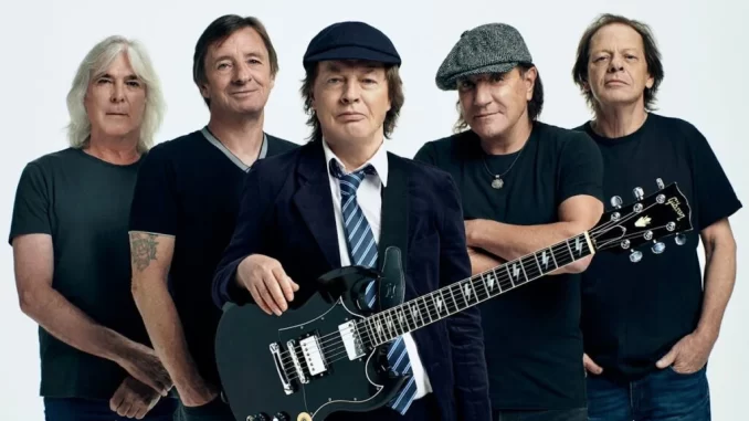 acdc-apresentacao-unica-sao-paulo-24-fevereiro Banda AC/DC confirmada para apresentação única em São Paulo em 24 de fevereiro, com integrantes clássicos e guitarrista em destaque.