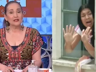 Documentário Netflix reacende críticas a Sonia Abrão no Caso Eloá, apresentadora em estúdio e mulher chorando na janela, destacando discussões sobre a cobertura midiática.