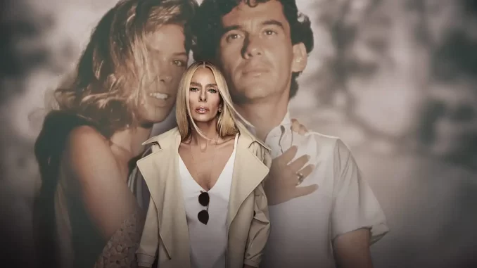 Imagem promocional da série documental de Adriane Galisteu sobre Senna, lançada pela HBO Max, destacando sua narrativa emocionante e envolvente.