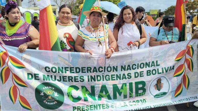 Imagem destacada - Indígenas cobram demarcação de terras na marcha climática em Belém