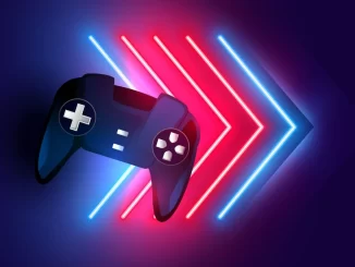 Exposição no Itaú Cultural em São Paulo apresenta Game+ focado na arte e cultura dos jogos eletrônicos, com destaque para design de controle de videogame e neon colorido.