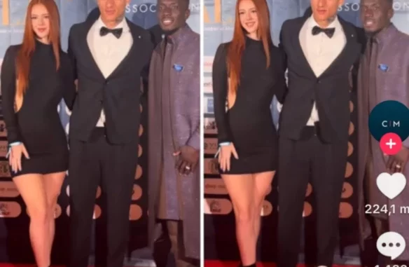 look-da-namorada-de-richarlison-em-evento-de-gala Look da namorada de Richarlison em evento de gala vira alvo de piadas nas redes sociais devido ao seu visual elegante com vestido preto e cabelo ruivo