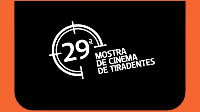 Logotipo da 29ª Mostra de Cinema de Tiradentes, que exibe 13 longas em estreia mundial gratuita.