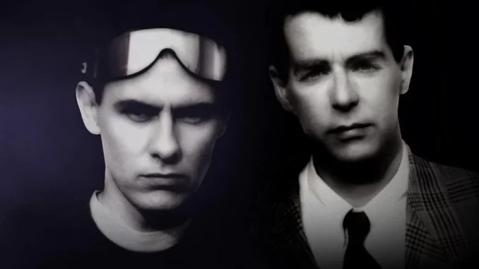 Pet Shop Boys, destaque para os integrantes em preto e branco, promovendo o show Dreamworld no Brasil em 2026 com foco na música eletrônica e nostalgia