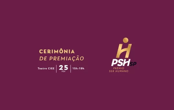 Cerimônia do Prêmio Ser Humano 2026 realizada pela ABRH-SP em São Paulo no Teatro CIEE, destacando o evento de premiação e reconhecimento de valores humanos.