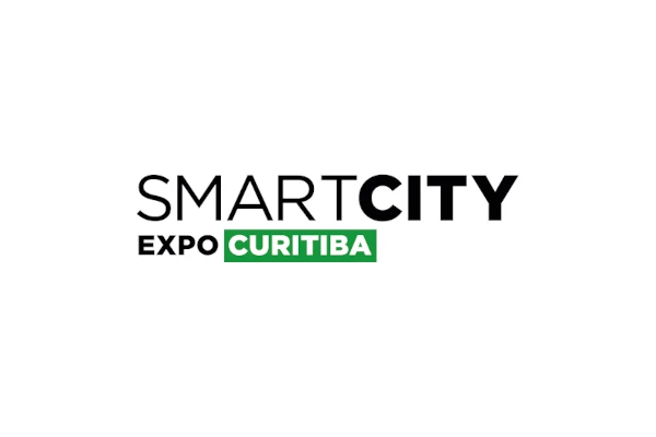 Logo do Smart City Expo Curitiba 2026, evento que projeta recorde de público na Arena da Baixada, destacando inovação urbana e tecnologia sustentável em Curitiba.