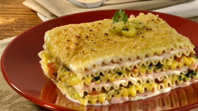 Imagem destacada - Lasanha com creme de mandioquinha alia leveza e crosta gratinada